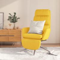 vidaXL Sillón de relax con reposapiés tela en color Amarillo mostaza/Taupé/Gris oscuro y más - details 0