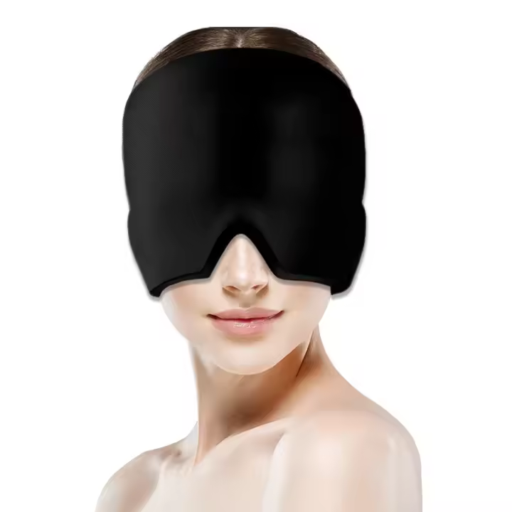 Gorro para aliviar el dolor de cabeza y la migraña, mascarilla para aliviar el dolor de cabeza, terapia de frío y calor, mascarilla para los ojos, masajeador de cabeza - 1