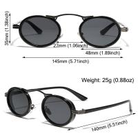 Gafas De Sol Rectangulares Para Mujer 2024 Moda Punk Acero Inoxidable Montura Vintage Protección UV400 Antiglareante Tamaño Universal - details 2