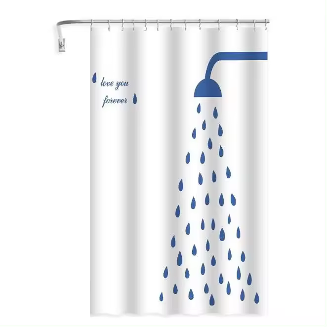 TODOBIEN STORE - Cortina de Ducha Translúcido - Cortinas de Baño Fina Impermeable 180x180cm de Plástico Incluye Ojales Reforzados y Ganchos de plástico - 1