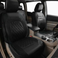 Funda de asiento de Coche de Ocho plazas con borde de Diamantes de una sola Línea, Cuero syntético, Cuero artificial - details 16
