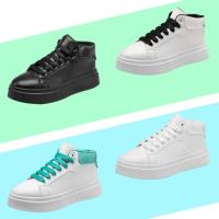 Zapatos Casuales Para Hombre Blanco Con Plataforma Alta Calidad Tenis De Exterior Deportivos De Tenis Talla Verdadera Para Adultos Material Superior PU Suela De PVC Transpirable Y Massajeador - details 1