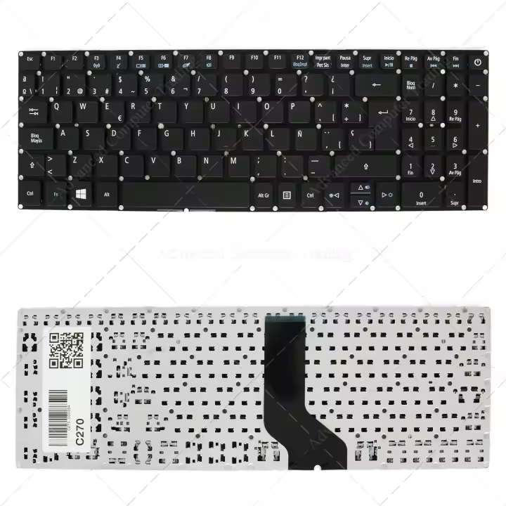 Advanced Computer Trading Teclado para Portátil Acer Aspire E5-532G E5-573 E5-574 E5-722 E5-772 Series | Distribución Español | Color Negro | Alta Calidad - 1