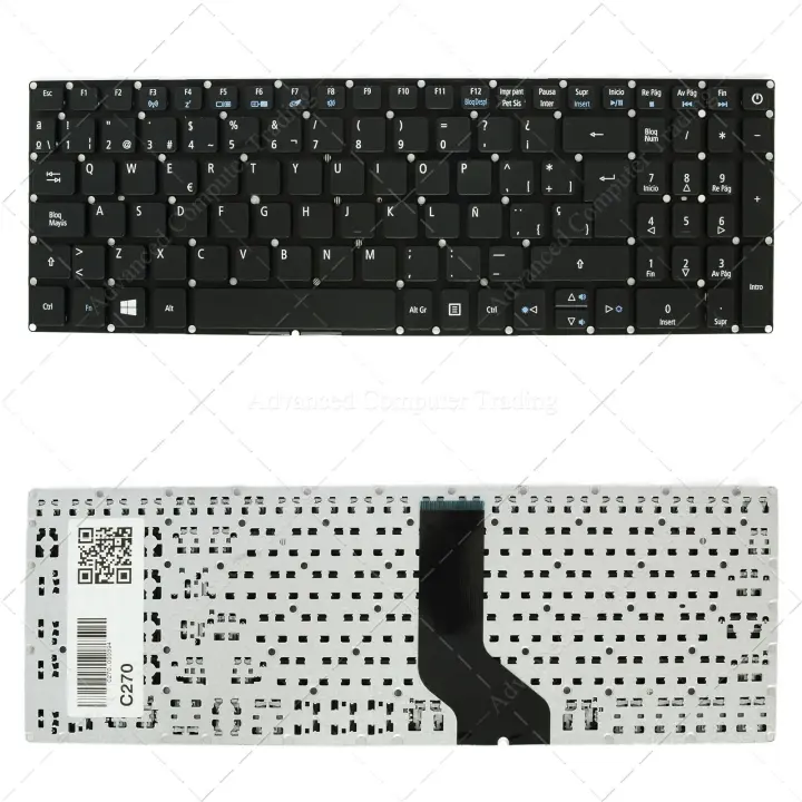 Advanced Computer Trading Teclado para Portátil Acer Aspire E5-532G E5-573 E5-574 E5-722 E5-772 Series | Distribución Español | Color Negro | Alta Calidad - 1