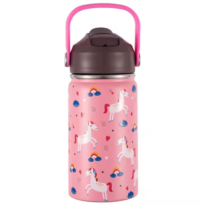Botella de Agua de Maple inoxidable de 350ml para niños (20 Diseños) mantiene El Frío y el color-Reutilizable térmico | Libre de BPA | Mantiene 24H frío/Caliente 12H | Thermo & Hermético-Prueba de Fugas de Doble comparación (TK350 1099 F6 D7) - 1