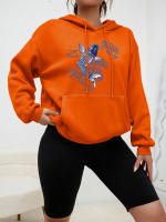Sudadera De Mujer Con Capucha Estampada De Koi De Buena Suerte Estilo Casual Harajuku De Poliéster Suave Con Bolsillo Para Otoño Multicolor - details 7