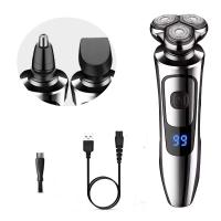 Afeitadora Eléctrica Recargable Para Hombres Cuchillo De Afeitar Portátil Flotante Tres Puntas Lavable Con Agua - details 14