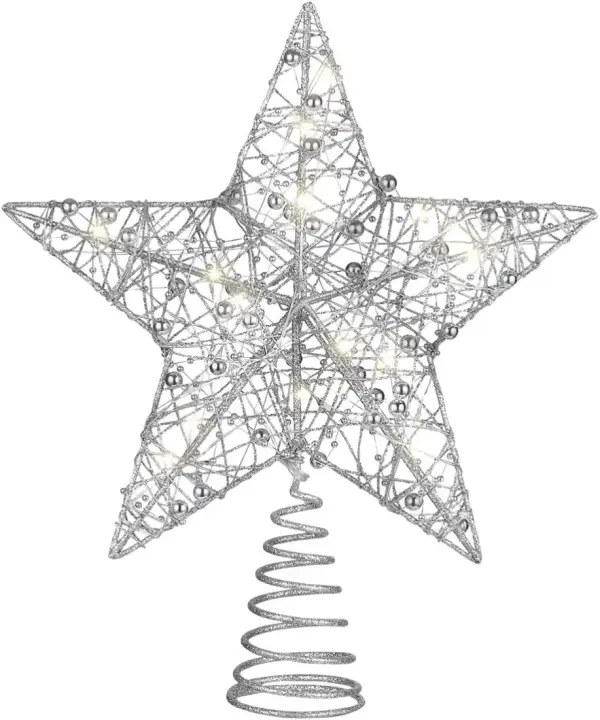 Estrella LED Para Árbol De Navidad Tamaño Grande Alimentado Por Baterías Decoración Para Sala De Estar Jardín Fiesta Año Nuevo 2025 - 1