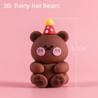 Topper De Pastel De Fiesta Animal De Dibujos Animados 3D INS Oso Conejo De Pascua Zodiac Chino Para Niños Decoraciones De Cumpleaños Boys O Girls Regalos PVC - details 3
