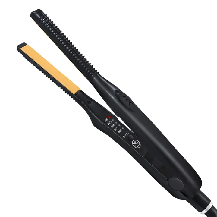 Alisador 2 en 1 Tourmae, lápiz de placa fina de titanio y cerámica, plancha plana para pelo corto, herramienta de corte de barba y salón - 1