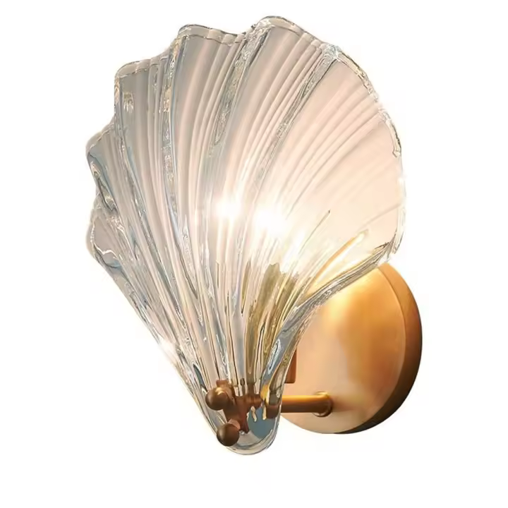 Lámpara de pared interior LED de 4 W, creativa lámpara de pared decorativa de cristal de 3000 K, luz de pared de latón moderna y blanca cálida para dormitorio, sala de estar, escalera, pasillo - 1