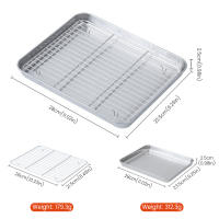 Placa De Hornear De Acero Inoxidable 430 Con Relleno De Alambre Para Pastel BBQ Placa De Cocina Asador Herramientas De Grilled - details 9