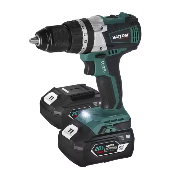 Taladro Percutor VATTON 20V, 2 Baterías 4.0Ah - 1