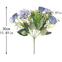 Kahaul Flores Artificiales De Seda Otoño Colores Hydrangea Peonías Rosas Para Decoración De Hogar Y Bodas Arreglo Floral Falso Para Eventos - details 1