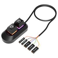 Cable De Extensión Para Botón De Encendido Y Reinicio De PC 2M RGB LED Para Motherboard De Computadora Accesorio De Teclado Estándar Con Retroiluminación Multicolor - details 5