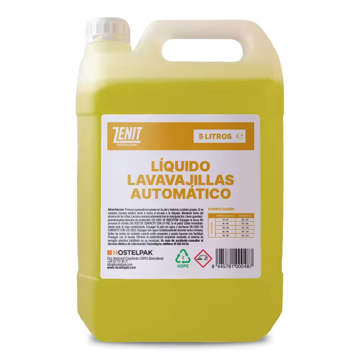 Hostelpak  5 l  Líquido lavavajillas  lavavajillas liquido  limpiador lavavajillas - 1