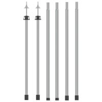 vidaXL Poste Telescópico de Toldo Acero Galvanizado 102-260 cm Mástil Toldo Cantidad 1 unidad, 2 unidades - details 1