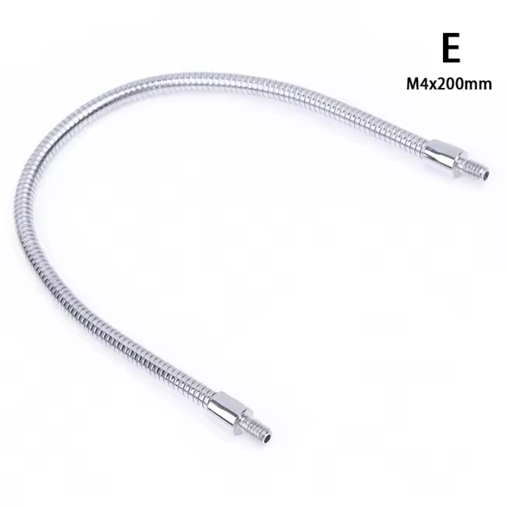 Tubo De Serpiente Flexible M4 Negro Y Plateado Con Dientes Externos Para Micrófono Accesorio De Posicionamiento De Micrófono - 1