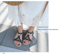 CA Sandalias de mujer 2025, dulces y cómodas, con punta redonda, zapatos de mujer de talla grande. - details 9