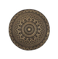 Parentesi Quadra - ALFOMBRA YUTE STAMPATO BLACK, Ø90CM - details 0