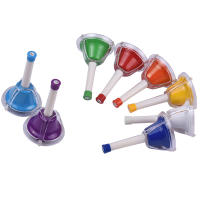 Kit De Campanas De Metal Diatónicas De 8 Notas Coloridas Juguete Musical Para Niños Instrumento De Percusión Manual Para Aprendizaje Musical Y Enseñanza - details 10