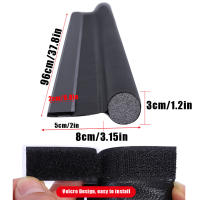 Tira De Sellado Para Puerta Bajo Puerta Antigolpe Antifrio Ajustable Tapa De Ranura De Puerta Esterilla De Clima PU + Espuma - details 0