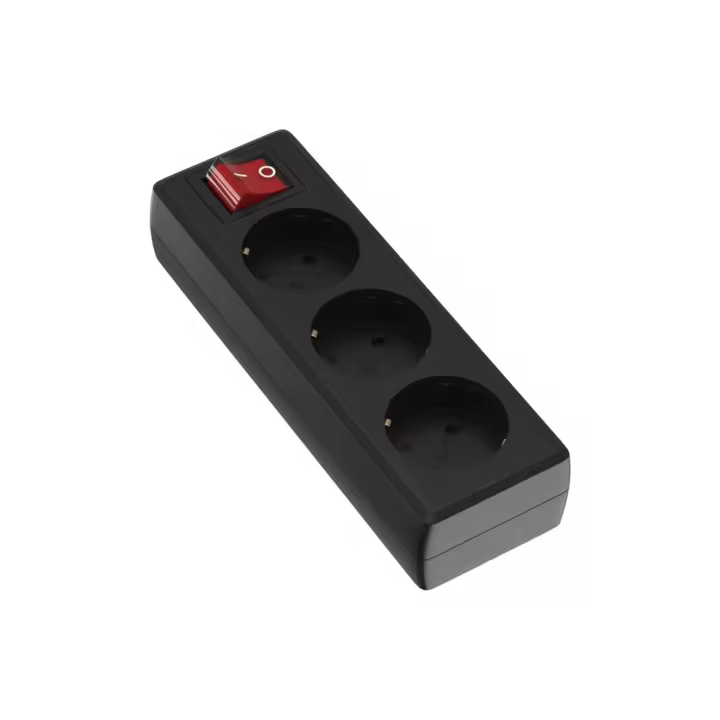 Garza Regleta Basic - Sin Cable y con Interruptor - Protección Infantil - Color Negro o Blanco - 1