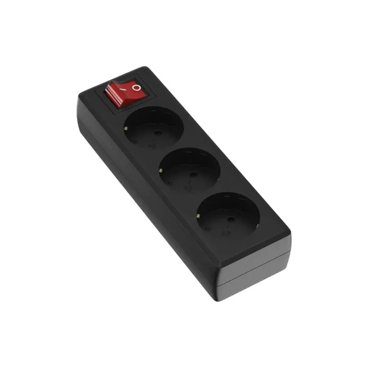 Garza Regleta Basic - Sin Cable y con Interruptor - Protección Infantil - Color Negro o Blanco - 1