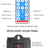 Fresnel LED De Sol 8 Modos Luces De Hadas Atmosfera IP67 Impermeable 5M 10M Decoración De Pared Navidad Colorida Luz Solar - details 5