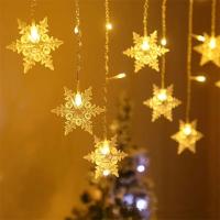 Nuevas Luces De Navidad 4M En Forma De Copo De Nieve Con LED Flasheantes Para Jardín Fiesta Boda Fiesta De Año Nuevo Decoración De Escalera Ytech - details 11