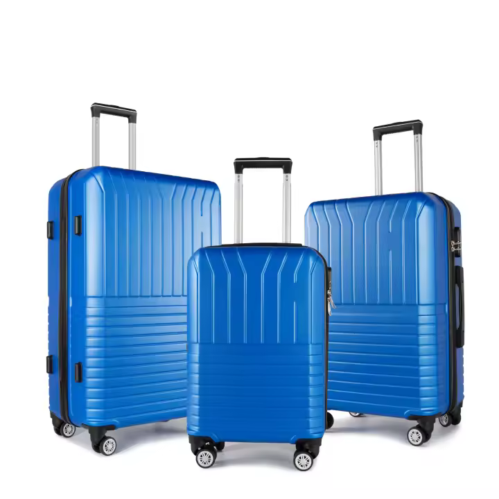 S7 STAR Juego de viajes 3 Maletas Tamaños 20", 24" y 28" Carcasa Ligera de ABS, Cerradura Numérica, 4 Ruedas Giratorias 360°, Asa Telescópica de Aluminio Juego de Maletas Set Trolley Maleta Cabina - 1