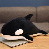 Juguete De Peluche Tiburón Negro Y Rojo 60/80cm Orcinus Orca Ballena Asesina Grande Regalo De Cumpleaños Para Niños Animal Maridojunto - details 17