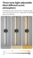 Lámpara De Pared Moderna LED Negra En Forma De I Iluminación Interior Para Dormitorio Sala De Estar Pasillo Decoración De Hogar Incluye Bombillas - details 6