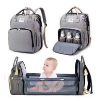 Mochila multifuncional plegable gris - porta biberón, aislamiento térmico 360°, capacidad de carga de 20 kg, tejido Oxford resistente, ideal para los padres viajeros y el bebé. - details 4