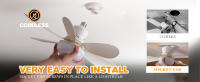 Ventilador De Techo Con Luz 40W E27 Control Remoto LED Para Baño Dormitorio Cocina Soporte Para Instalación Y Luz Dimmable - details 6