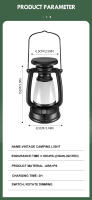 Lámpara De Escritorio LED Retro Caballo Decoración De Ambiente Recargable Para Camping Al Aire Libre Barra De Luz Linterna De Hogar - details 9
