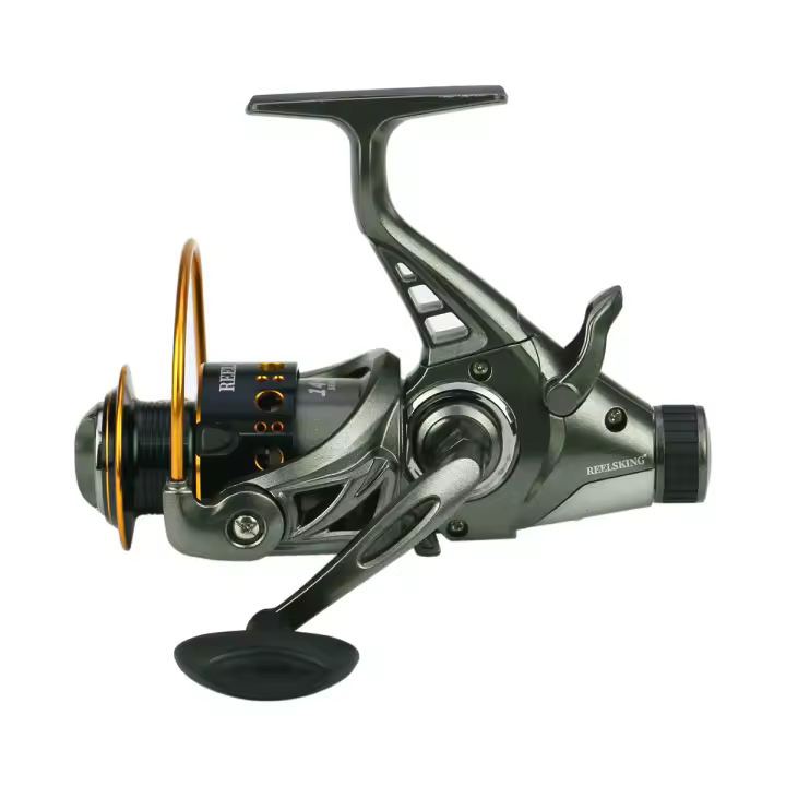 Carrete De Pesca Con Freno Doble Ratio De Engranajes 4.9/5.2:1 Carrete De Metal Para Agua Dulce Y Salada Accesorios De Pesca - 1