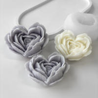 Molde De Silicona En Forma De Corazón De Rosa Romántica Para Velas Resina Y Chocolate Mold De Flor De Amor Para Decoración De Pasteles De Boda Día Del Amor - details 5
