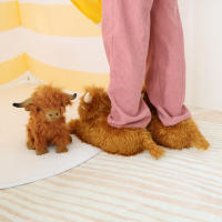Chinelos De Vaca Highland Escocesa Para Mujeres Y Hombres Regalos Suaves Y Antideslizantes Chinelos De Interior De Peluche - details 2