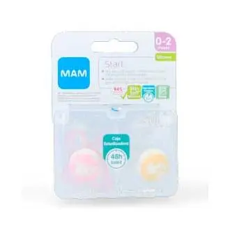 Mam Chupete Start Rosa 0 + Silicona 2 Uds Ref. S152 - 1