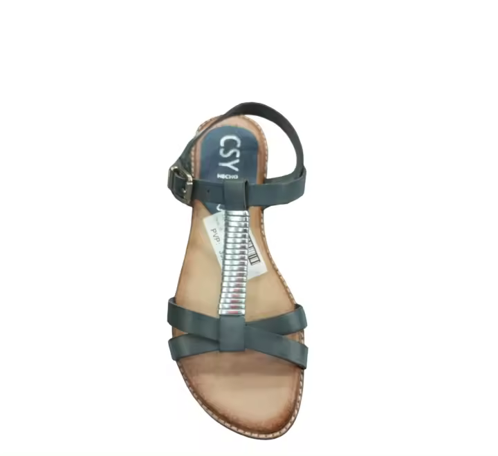 Sandalias Mujer Kellys Piel Cuero Natural Planas - 1