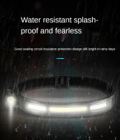 Linterna Frontal LED COB XPE Con Batería Integrada Recargable USB Para Correr Por Noche Y Camping Luz Blanca Roja Alta/Media/Baja Impermeable Negro - details 8