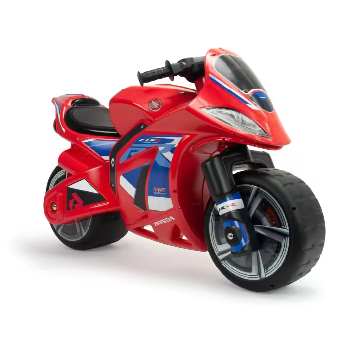 INJUSA - Moto Correpasillos Winner XL | Moto para Niños de 4 a 7 Años | con Diseño Ergonómico | Ruedas Anchas de Plástico | Asa de Transporte para Padres | 4 Versiones: Spidey de Marvel, Fireblade de Honda y Winner Amarilla o Negra - 1