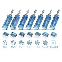 10PCS Tiras De Reemplazo Para Derma Pen Microneedling A9/A8S/M8S Con Agujas Nano De 12/18/24/36/42 Pins Para Sistema De Rociado De Derma - details 4