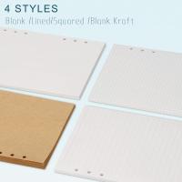 Papel de repuesto A5, 3 paquetes de 100 g/m² grueso, rellenable, con 6 orificios, hojas sueltas, 135 hojas (270 páginas) para carpeta, diario, cuaderno. - details 2