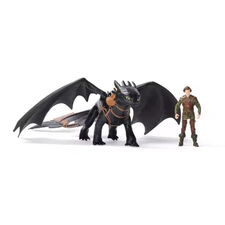 SPIN MASTER - Dreamworks Dragons - Pack Figura Dragón y Vikingo: Desdentao y Hipo de Cómo Entrenar a Tu Dragón - Figuras de Acción Articuladas - 6074007 - Juguetes Niños 4 Años + - Regalo Niño 4 Años + - 1