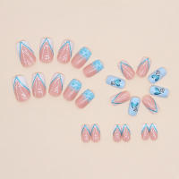 Uñas Postizas Francés Corazón Minimalista 24 PCs Con Gel Jelly Y Archi De Uña Incluido Kit De Uñas Postizas De Plástico - details 17