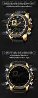 Reloj Deportivo Militar NAVIFORCE NF9236 Para Hombre Con Pantalla Dual Impermeable Resistente Al Choque Cuero Correa Estilo Casual - details 4
