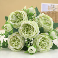 1pc Artificial Flor De Paeonia En Tela De Seda Para Decoración Falsa Flor Bouquet De Plástico Para Casamiento Fiesta En Casa - details 24