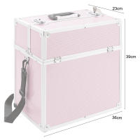 AREBOS Maletin de Maquillaje Tocador Portatil Neceser Rosa - Uso Versátil - details 7